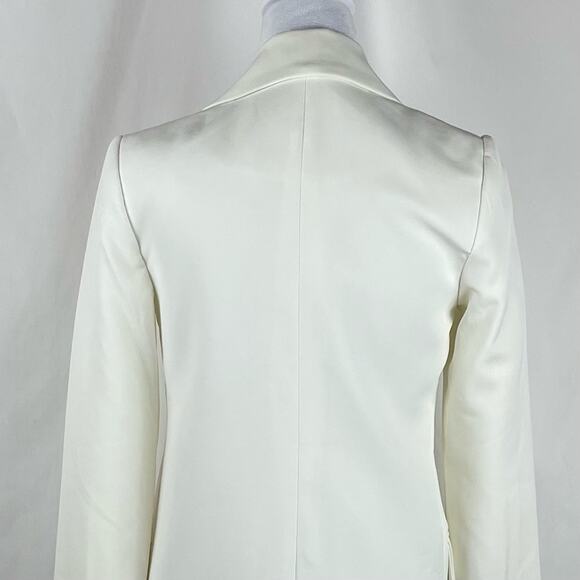 Milly Women’s Cream Quiet Luxury RoyalCore Long Jacket Coat NWOT Size S - Picture 6 of 13